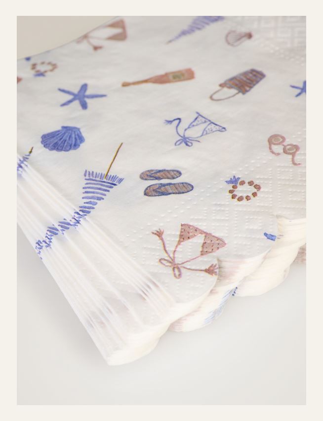 Paperiservetit moniväri/sininen - 2