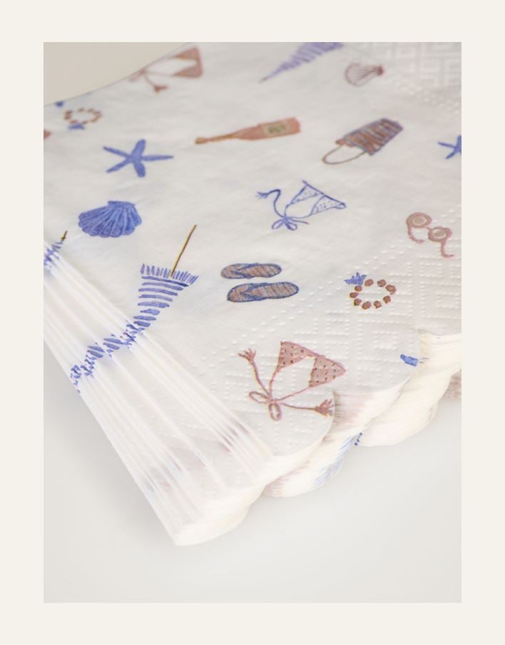 Paperiservetit moniväri/sininen - 2