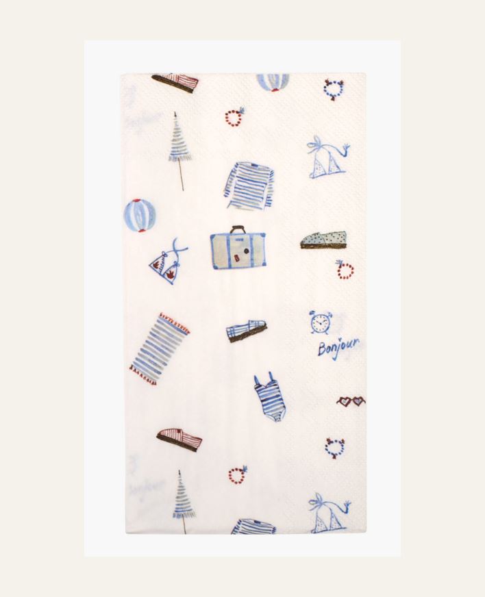 Ruokapaperiservetti moniväri/sininen - 33x42 cm moniväri/sininen - 1