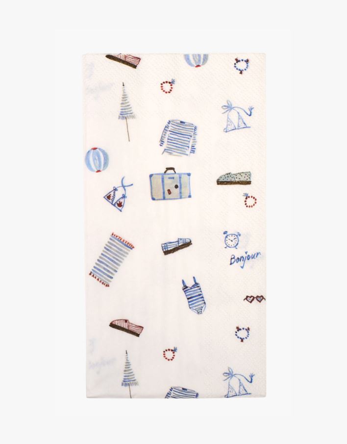 Ruokapaperiservetti moniväri/sininen - 33x42 cm moniväri/sininen - 1