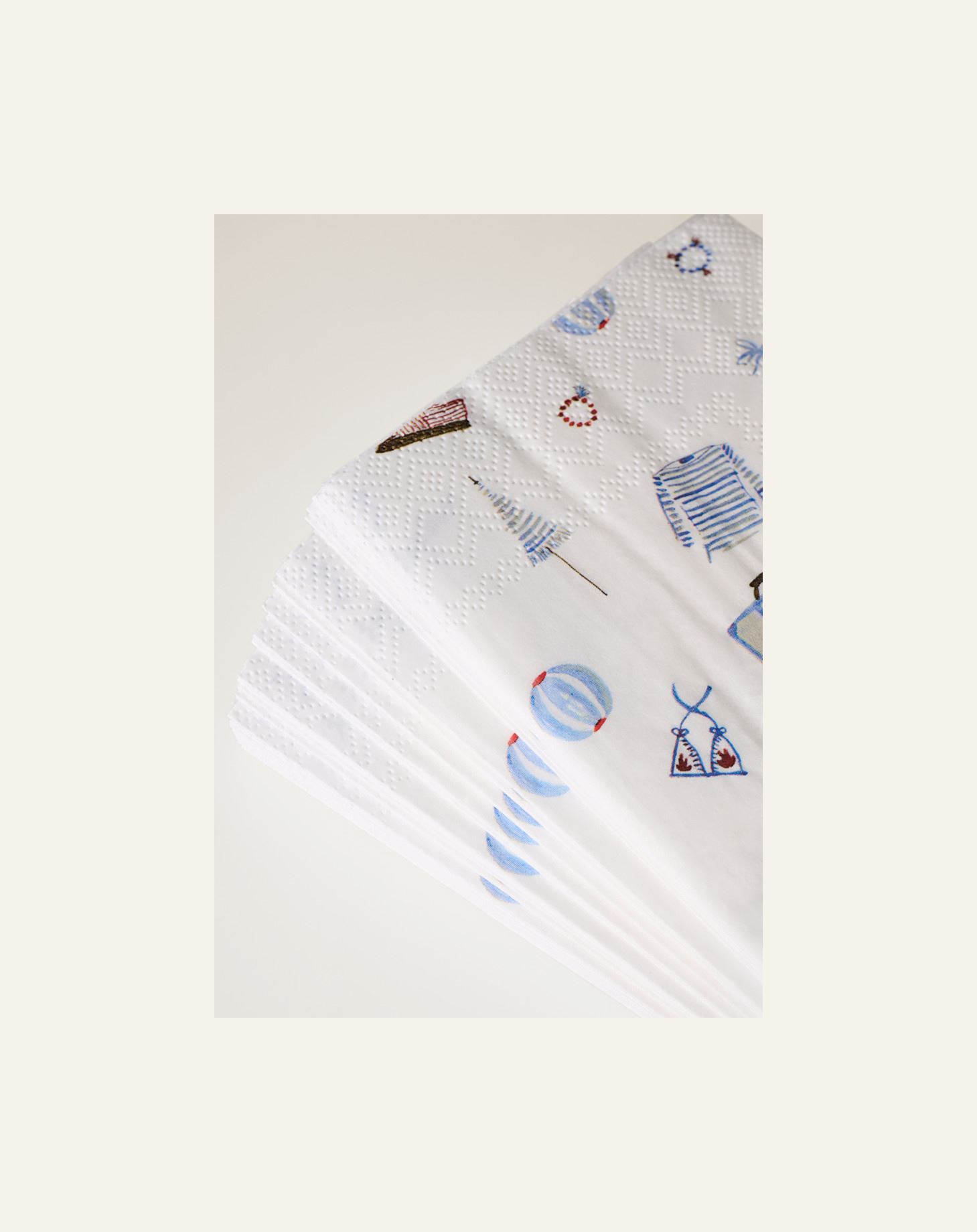 Ruokapaperiservetti moniväri/sininen - 3