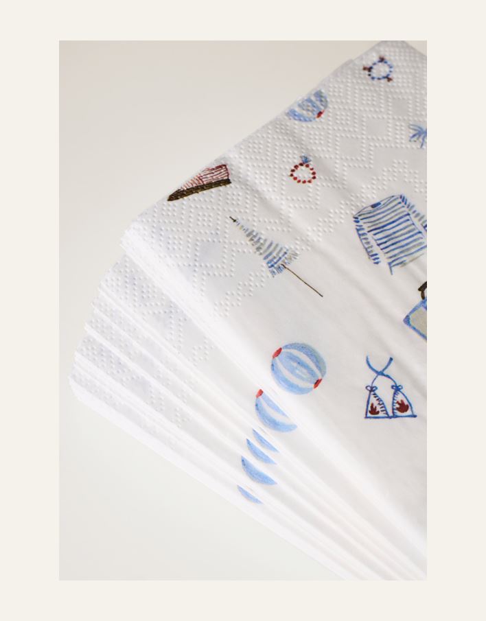 Ruokapaperiservetti moniväri/sininen - 3