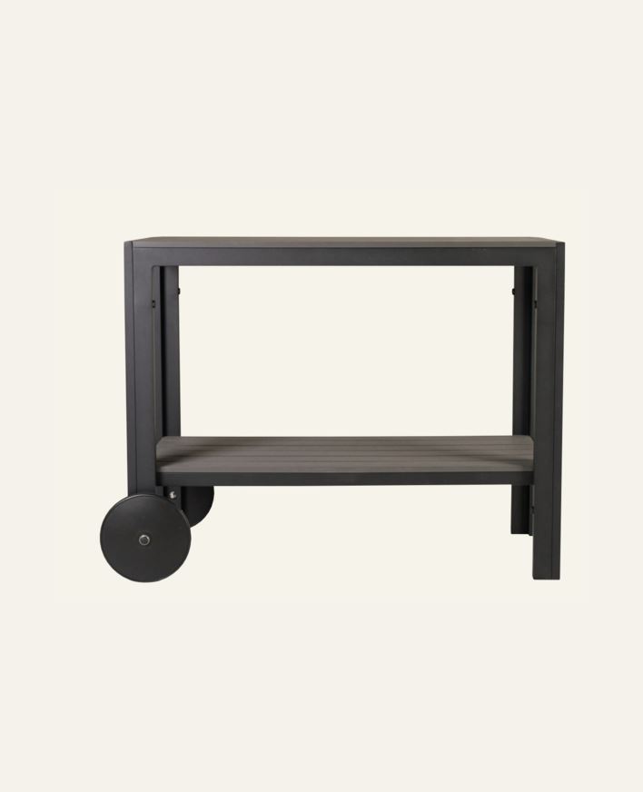 Tarjoiluvaunu musta - 100x45x74 cm musta - 1