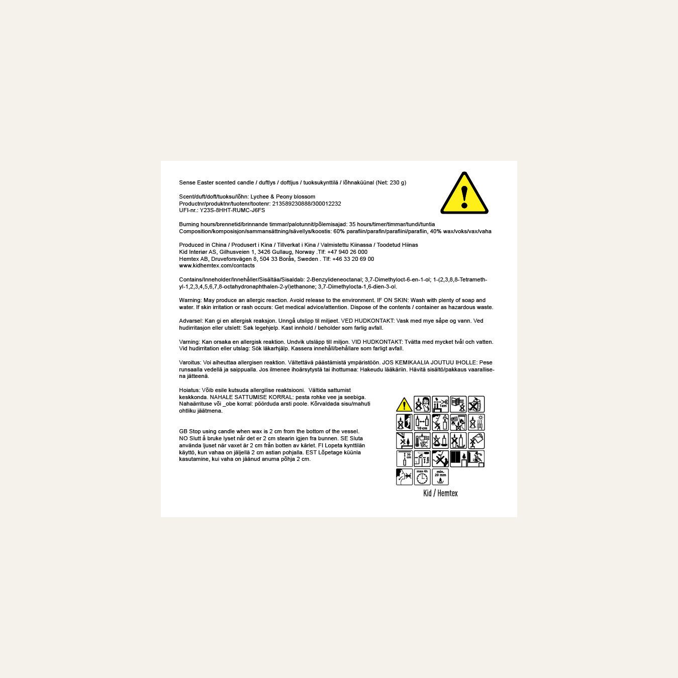 Tuoksukynttilä moniväri - 2