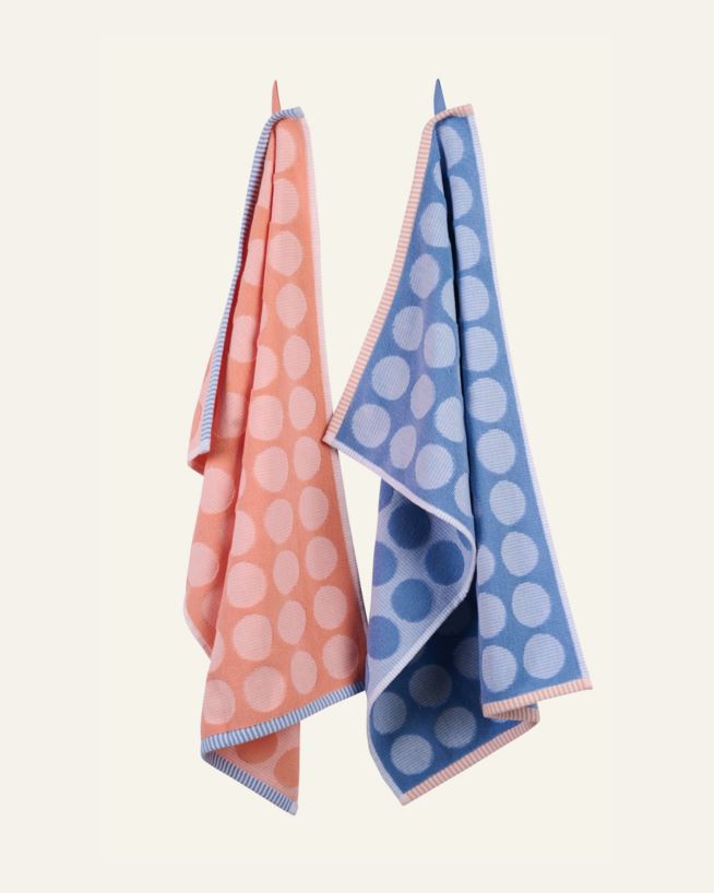 Keittiöpyyhkeet 2 pcs sininen - 45x70 cm sininen - 1
