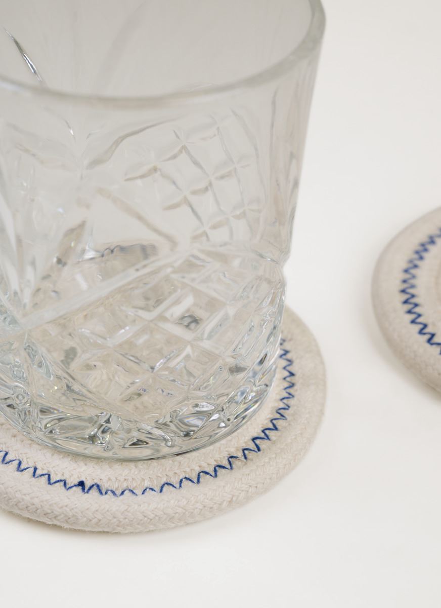 2kpl lasinalus luonnonvalkoinen - 2