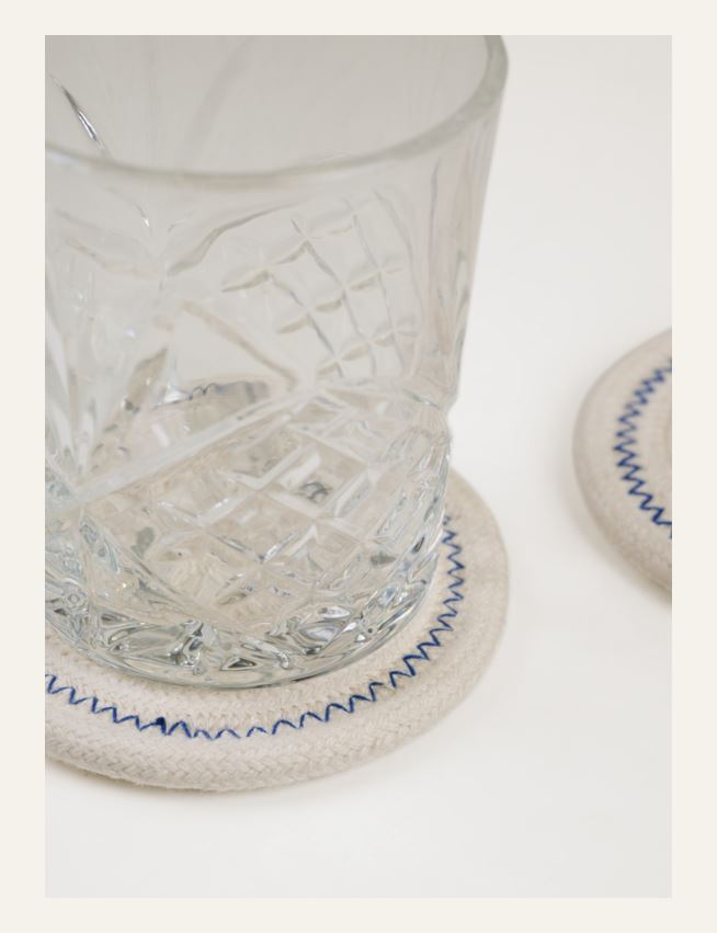 2kpl lasinalus luonnonvalkoinen - 2