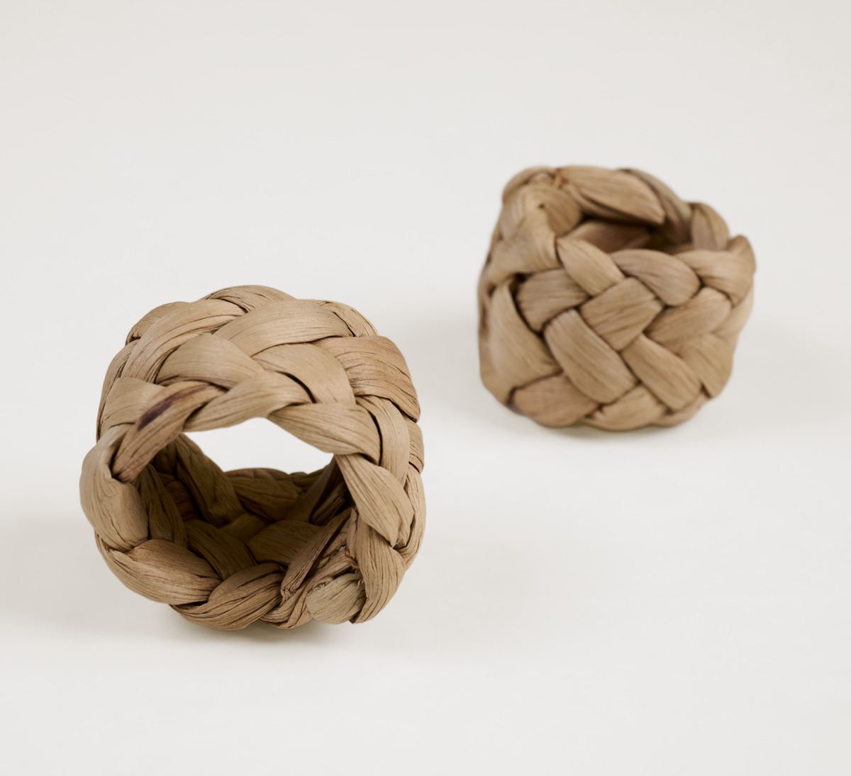 2 kpl lautasliinarenkaita luonnonväri - 2