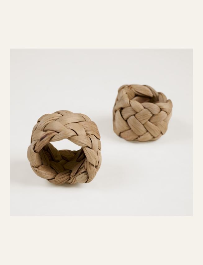 2 kpl lautasliinarenkaita luonnonväri - 2