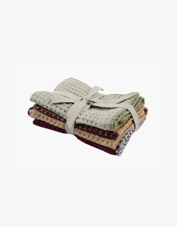 Pyyhe 3 kpl viininpunainen - 25x25 cm viininpunainen - 1
