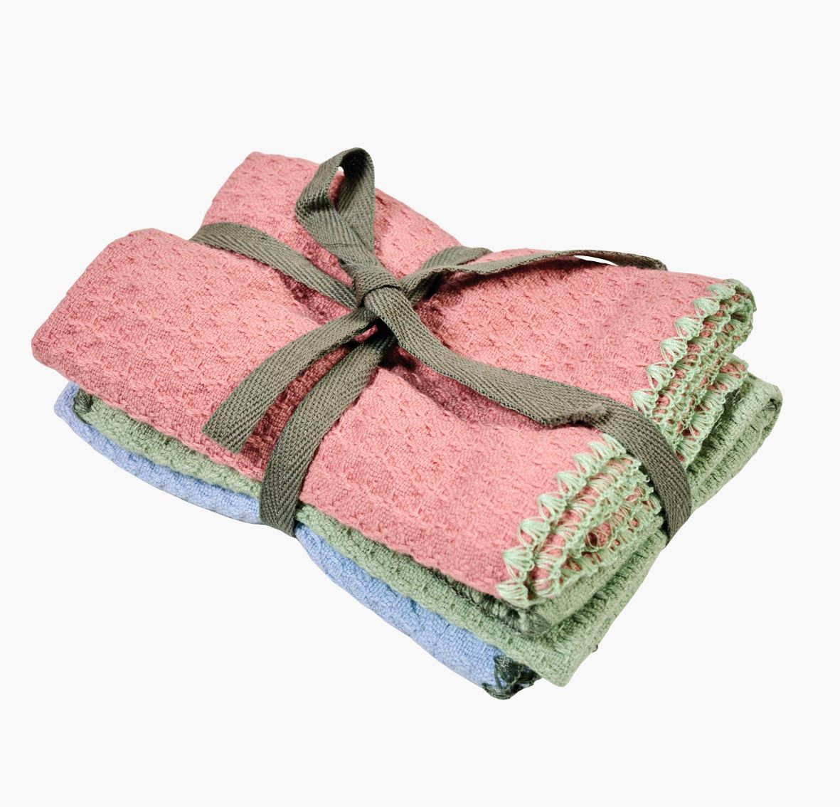 Pyyhe 3 kpl moniväri - 25x25 cm moniväri - 1