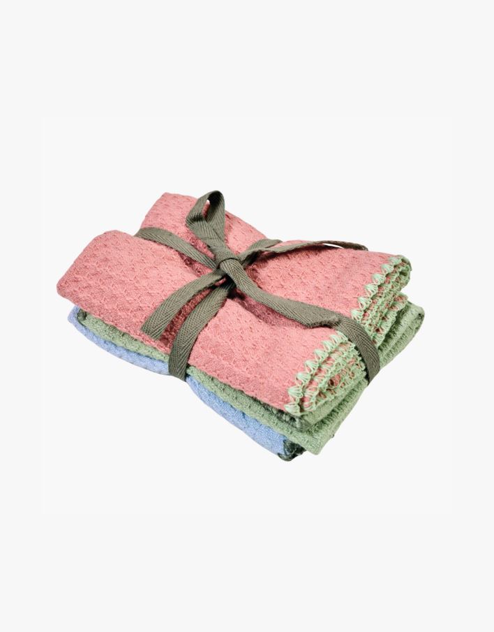 Pyyhe 3 kpl moniväri - 25x25 cm moniväri - 1