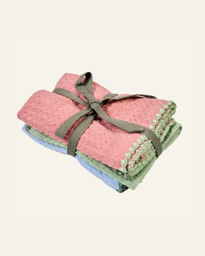 Pyyhe 3 kpl moniväri - 25x25 cm moniväri - 1