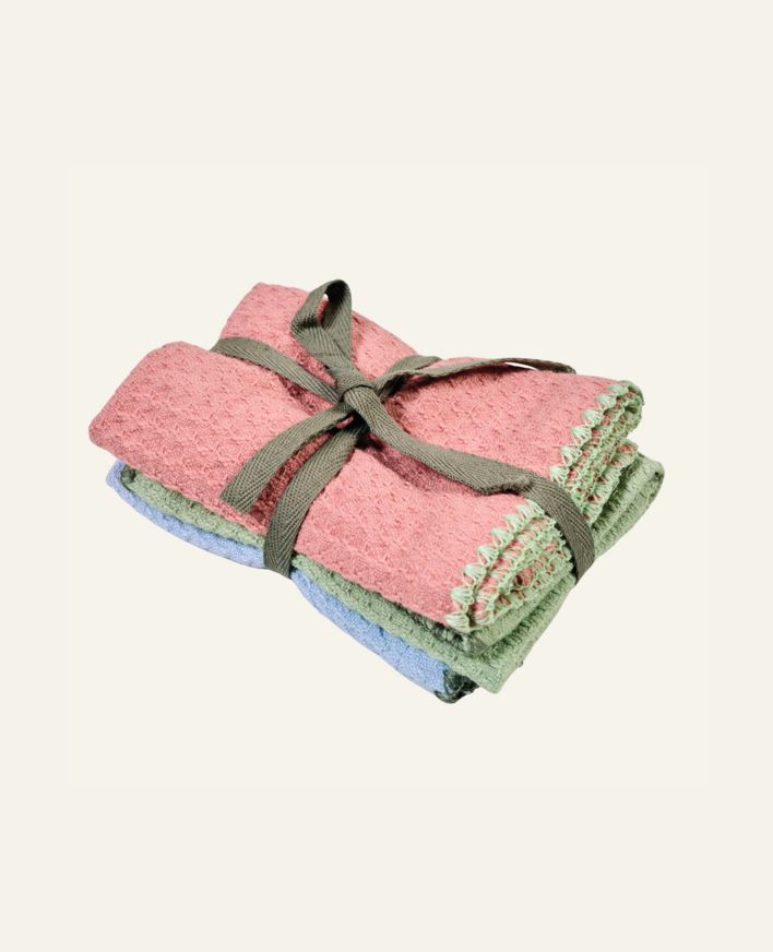 Pyyhe 3 kpl moniväri - 25x25 cm moniväri - 1