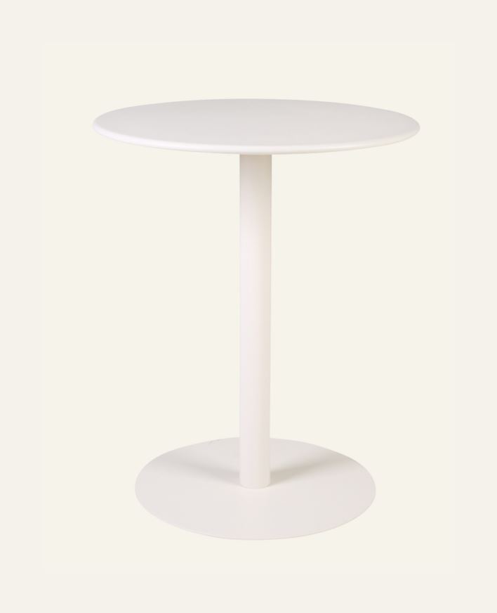 Puutarhapöytä luonnonvalkoinen - 73 cm ø60 luonnonvalkoinen - 1