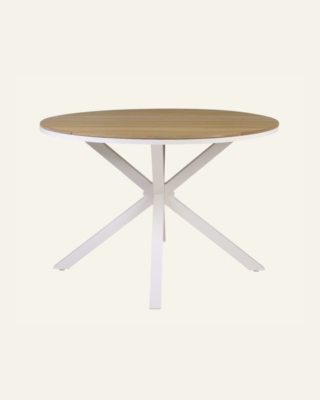 Puutarhapöytä luonnonvalkoinen - 73 cm ø110 luonnonvalkoinen - 1