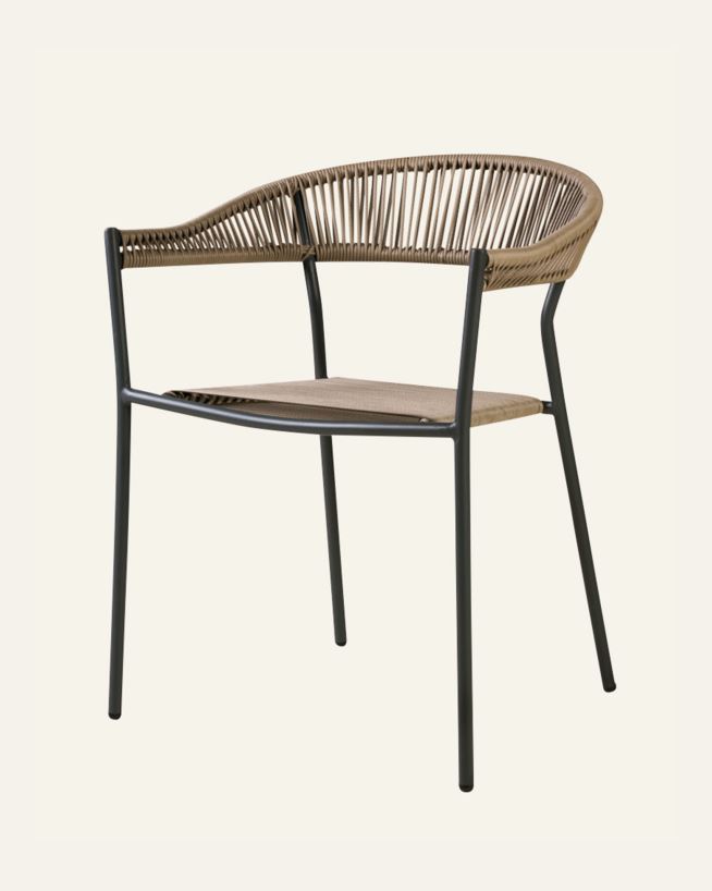 Puutarhatuoli hiilenharmaa - 54x57x76 cm hiilenharmaa - 1