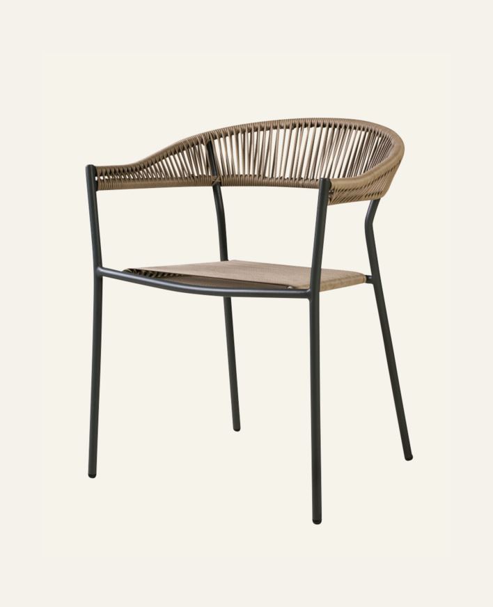 Puutarhatuoli hiilenharmaa - 54x57x76 cm hiilenharmaa - 1