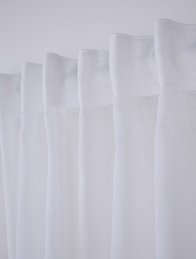 Erityisen leveä verho luonnonvalkoinen - 4