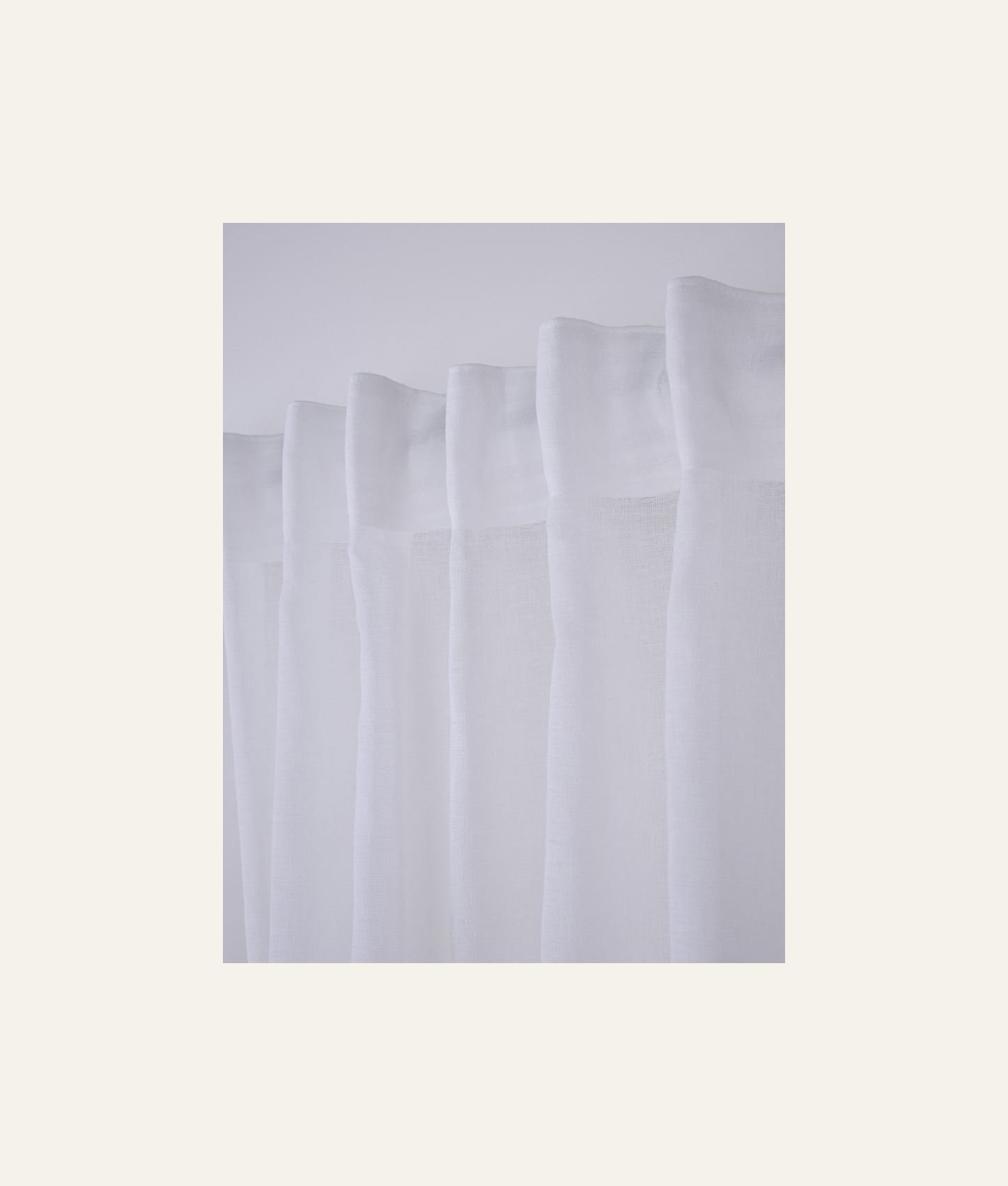 Erityisen leveä verho luonnonvalkoinen - 4