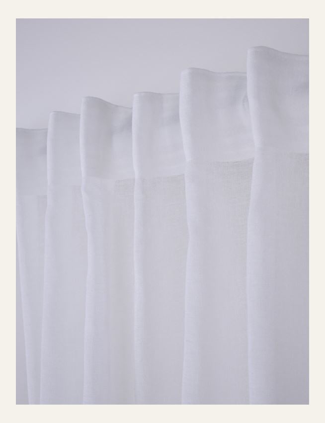 Erityisen leveä verho luonnonvalkoinen - 4