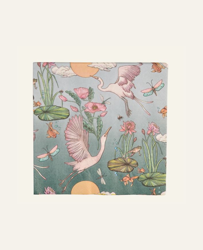 Ruokaservetit moniväri/sininen - 40x40 cm moniväri/sininen - 1