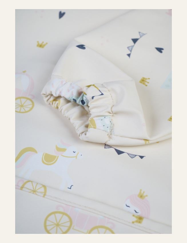 Hihallinen ruokalappu vaalean beige - 2