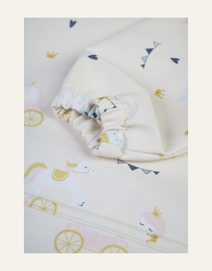 Hihallinen ruokalappu vaalean beige - 2