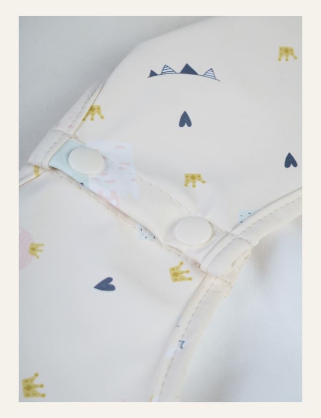 Hihallinen ruokalappu vaalean beige - 3