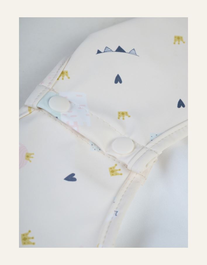 Hihallinen ruokalappu vaalean beige - 3