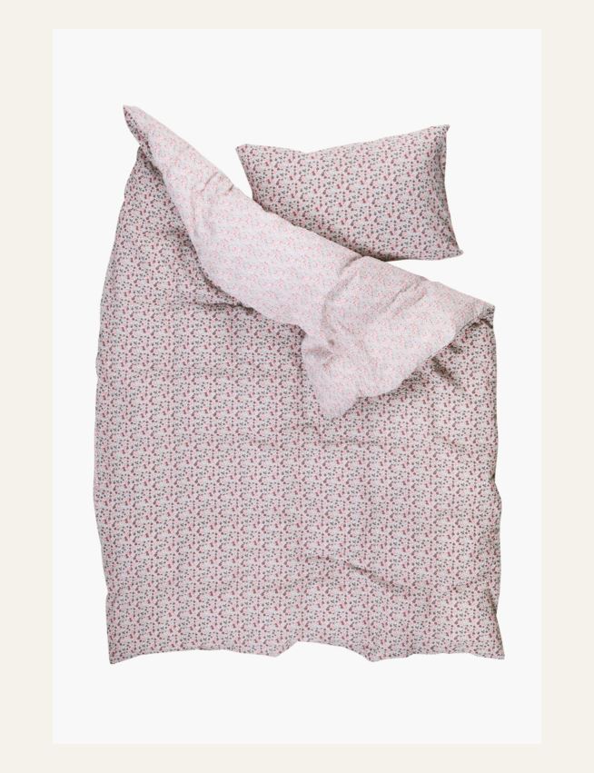 Pussilakanasetti kreppipuuvillaa moniväri/roosa - 2