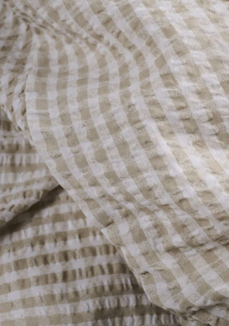 Pussilakanasetti kreppipuuvillaa hiekka - 2