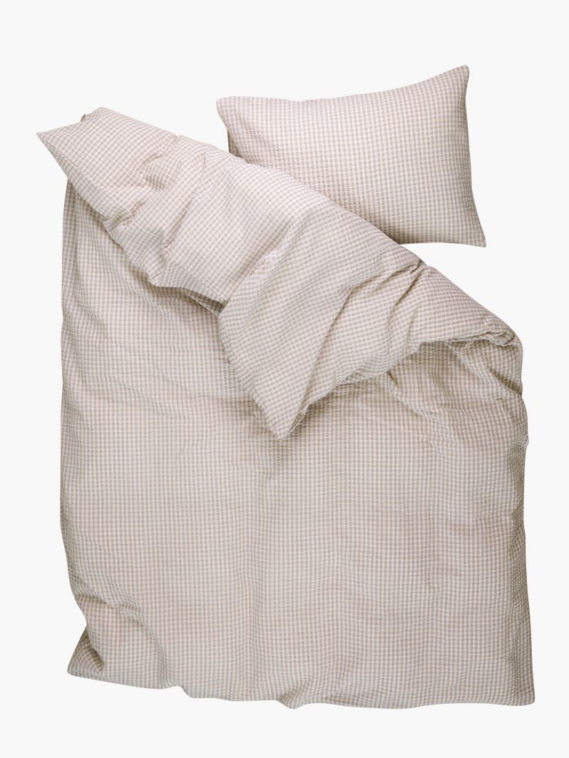 Pussilakanasetti kreppipuuvillaa hiekka - 3