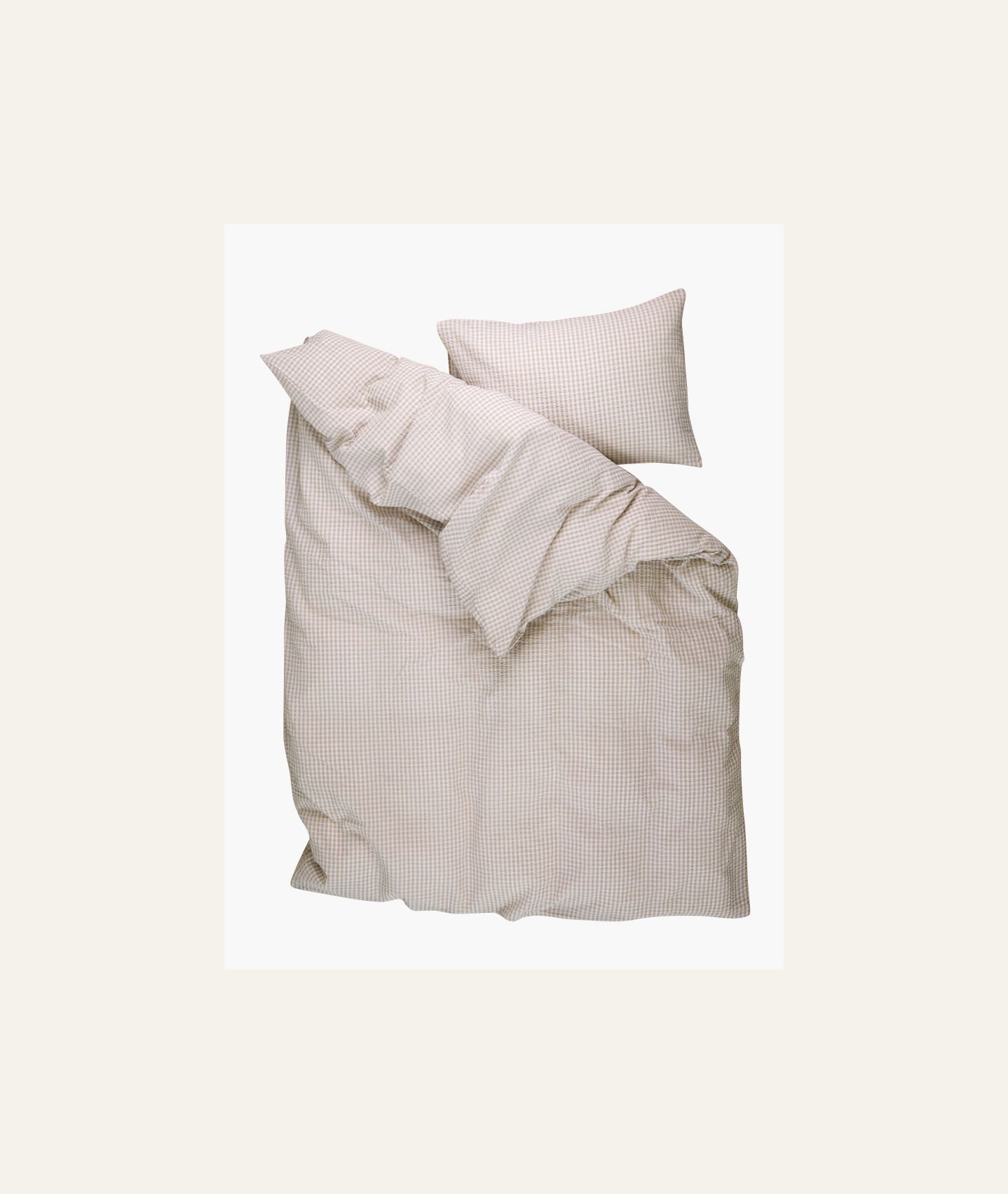 Pussilakanasetti kreppipuuvillaa hiekka - 3