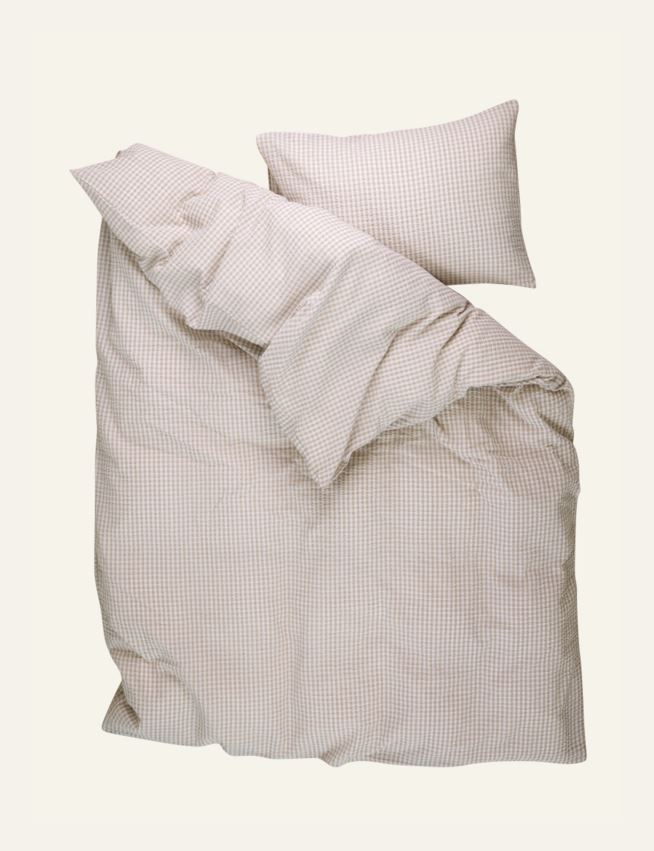 Pussilakanasetti kreppipuuvillaa hiekka - 3