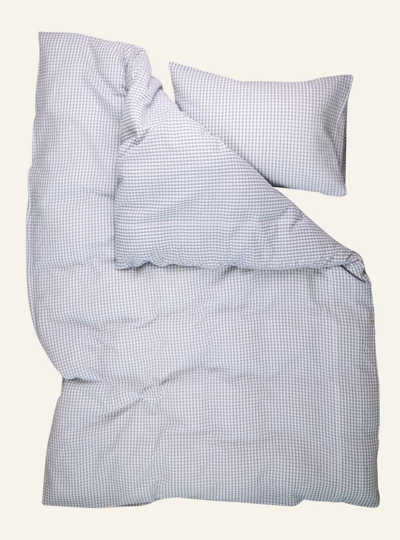 Pussilakanasetti kreppipuuvillaa sininen - 3