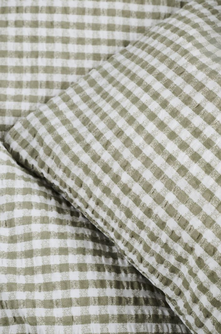 Pussilakanasetti kreppipuuvillaa oliivinvihreä - 2