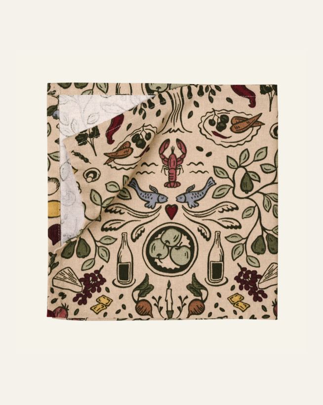 Kangaslautasliina, 2 kpl moniväri - 45x45 cm moniväri - 1