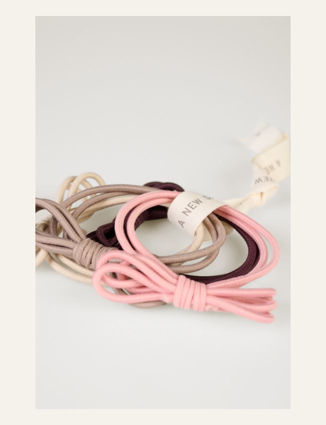 Hiuslenkit 4 kpl moniväri/roosa - 2