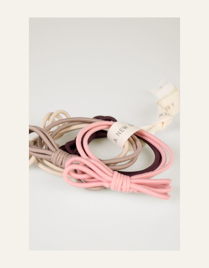 Hiuslenkit 4 kpl moniväri/roosa - 2