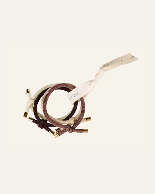 Hiuslenkit 4 kpl moniväri/beige - ø6cm moniväri/beige - 1
