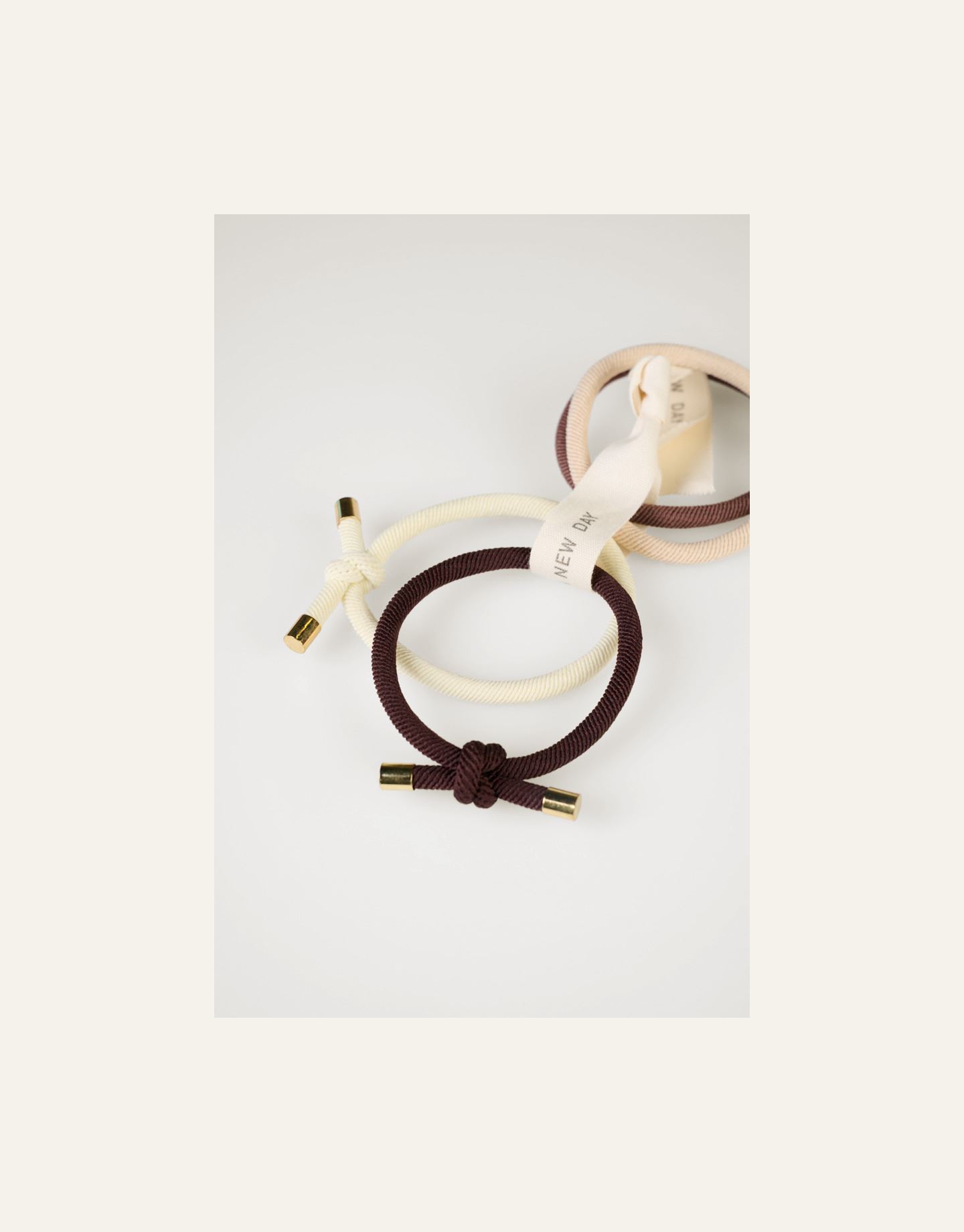 Hiuslenkit 4 kpl moniväri/beige - 2