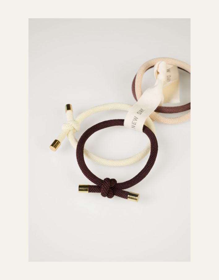 Hiuslenkit 4 kpl moniväri/beige - 2