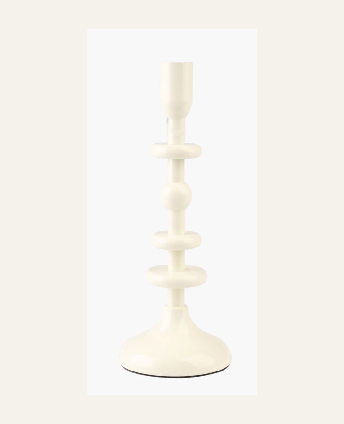 Kynttilänjalka luonnonvalkoinen - 9x9x23,5 cm luonnonvalkoinen - 1