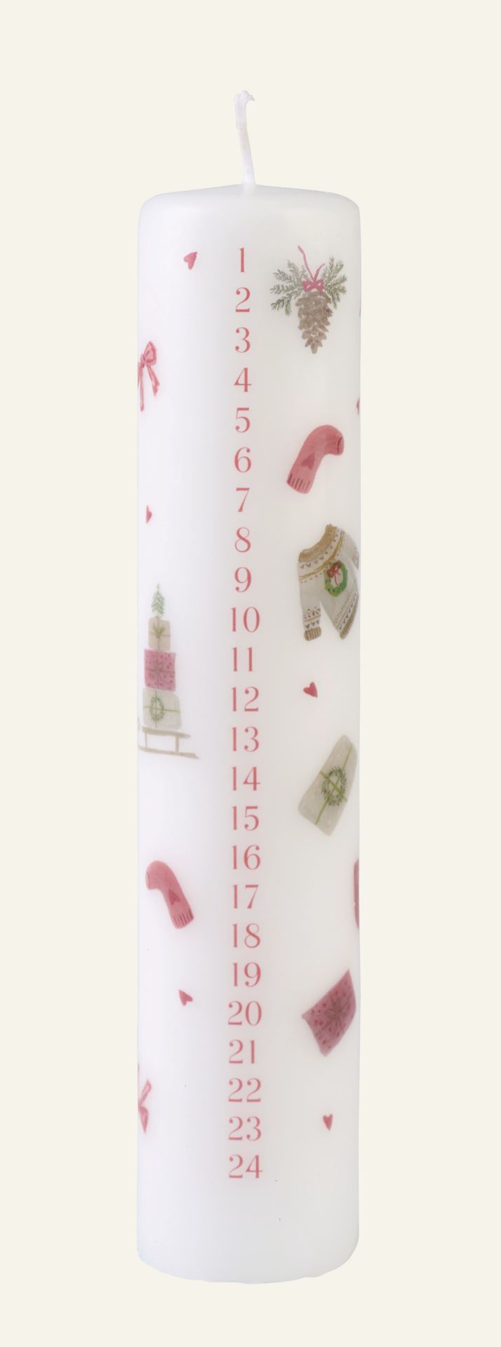 Adventtikynttilä moniväri - 5x5x25 cm moniväri - 1