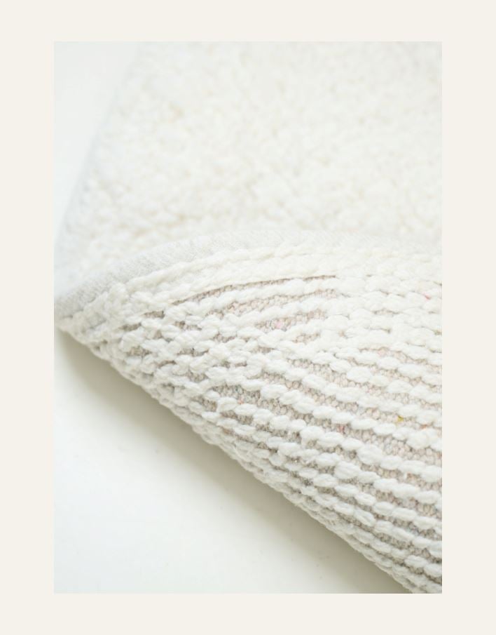 Kylpyhuoneenmatto luonnonvalkoinen - 3