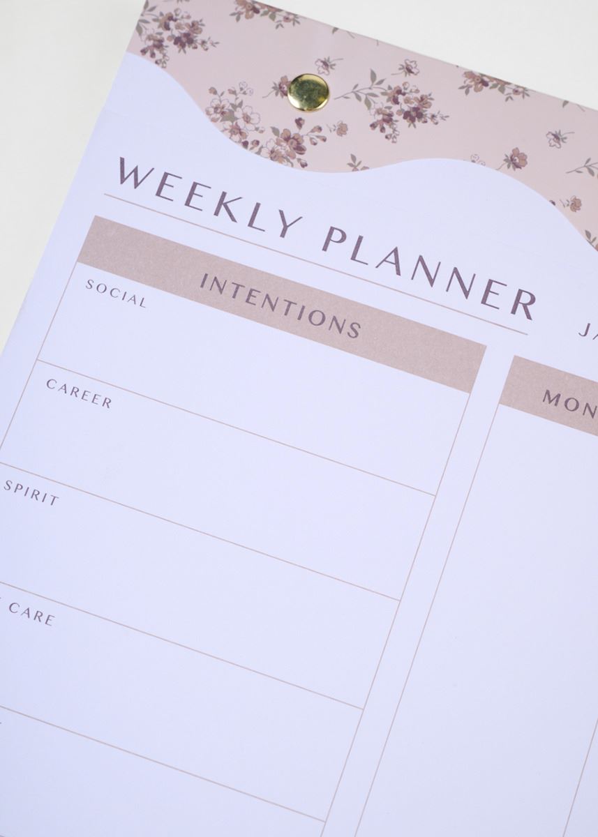 Viikkomuistio moniväri/beige - 3