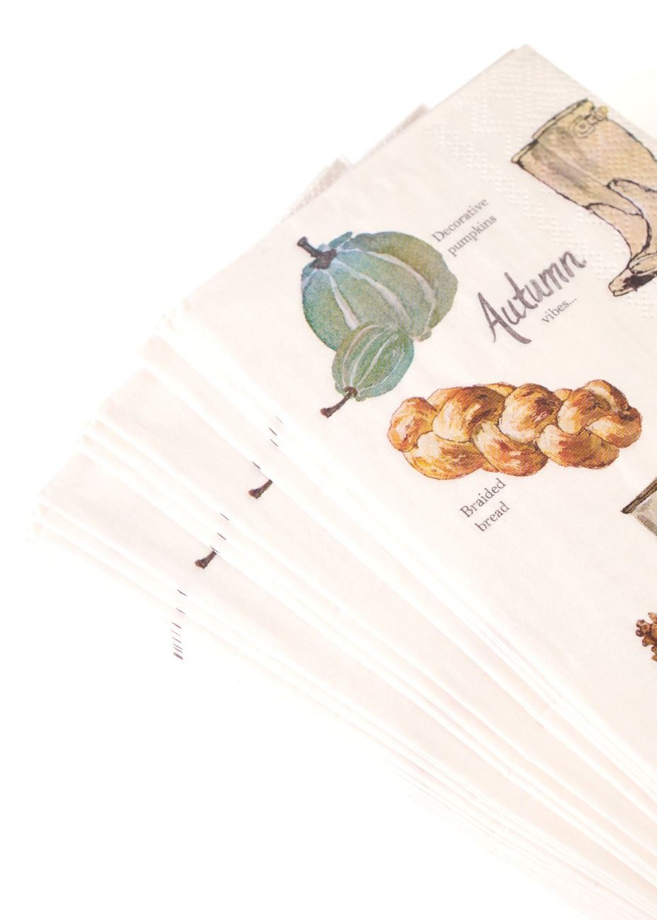 Ruokapaperiservetti moniväri/valkoinen - 2