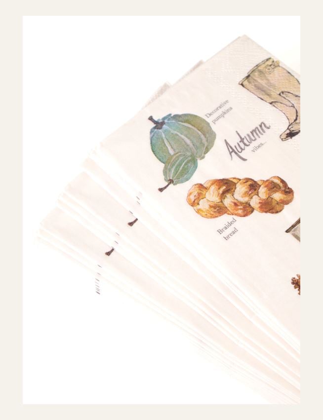 Ruokapaperiservetti moniväri/valkoinen - 2