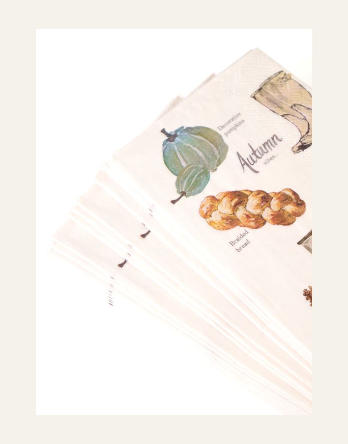 Ruokapaperiservetti moniväri/valkoinen - 2